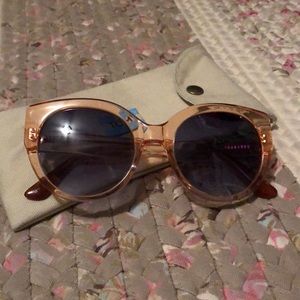 TOMS LUISA PEACH CRYSTAL SUNGLASSES